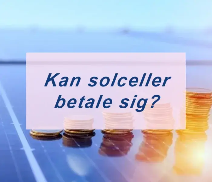 Kan solceller betale sig