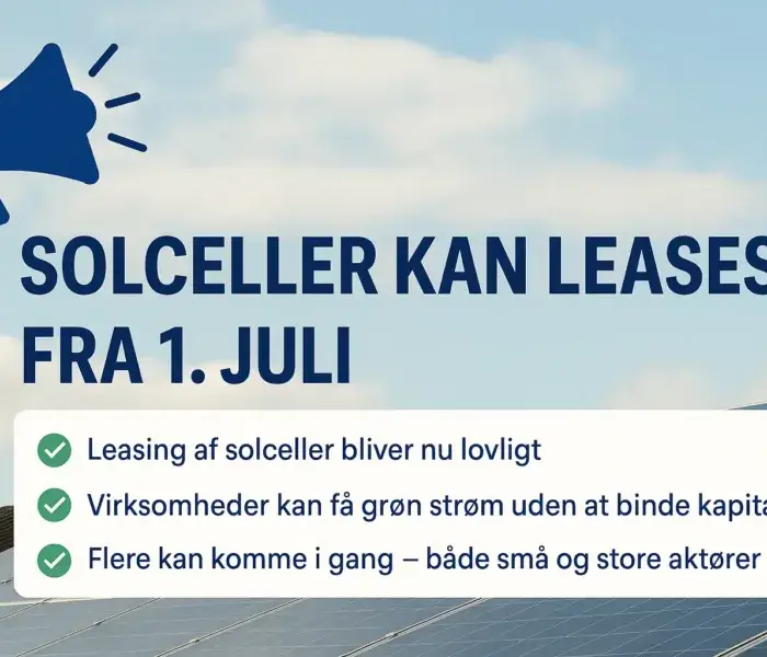 Leasing af solceller vedtaget